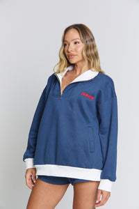 THE JACQUI QUARTER ZIP - ROYAL NAVY