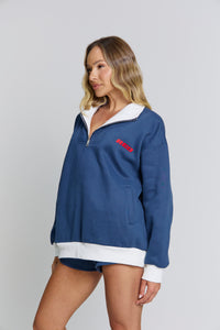 THE JACQUI QUARTER ZIP - ROYAL NAVY