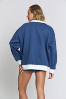 THE JACQUI QUARTER ZIP - ROYAL NAVY